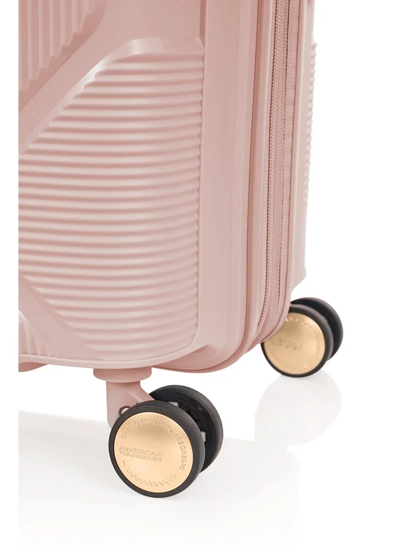 AMERICAN TOURISTER 69 cm / 25 inch Instagon Suitcase, Check-In Size 69 cm / 25 inch, 4 Double Wheels, Hard Top, Polypropylene, Peach Blossom|DuoSaf™ Security Zipper|TSA 008 Lock|Optimov™ Shock Absorbing Wheels|Expandable - 3 Years International Warranty  | Best Price UAE
